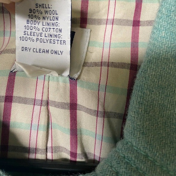 GAP Womens Sz 6 Blue Lined Button Down Wool Blend Coat Jacket Blazer - Picture 7 of 12